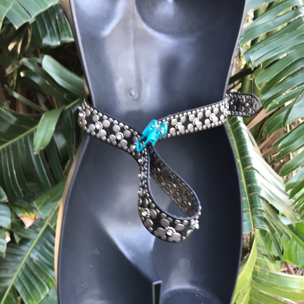 Guess Silver Stud And Moonstone Statement Belt - image 5